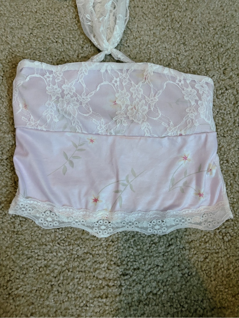 Women's Lace tube top - Light Pink